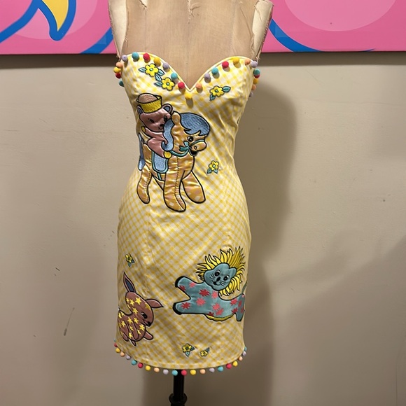 Moschino Couture Yellow Strapless Ladies Who Lunch Dress - Picture 2 of 15